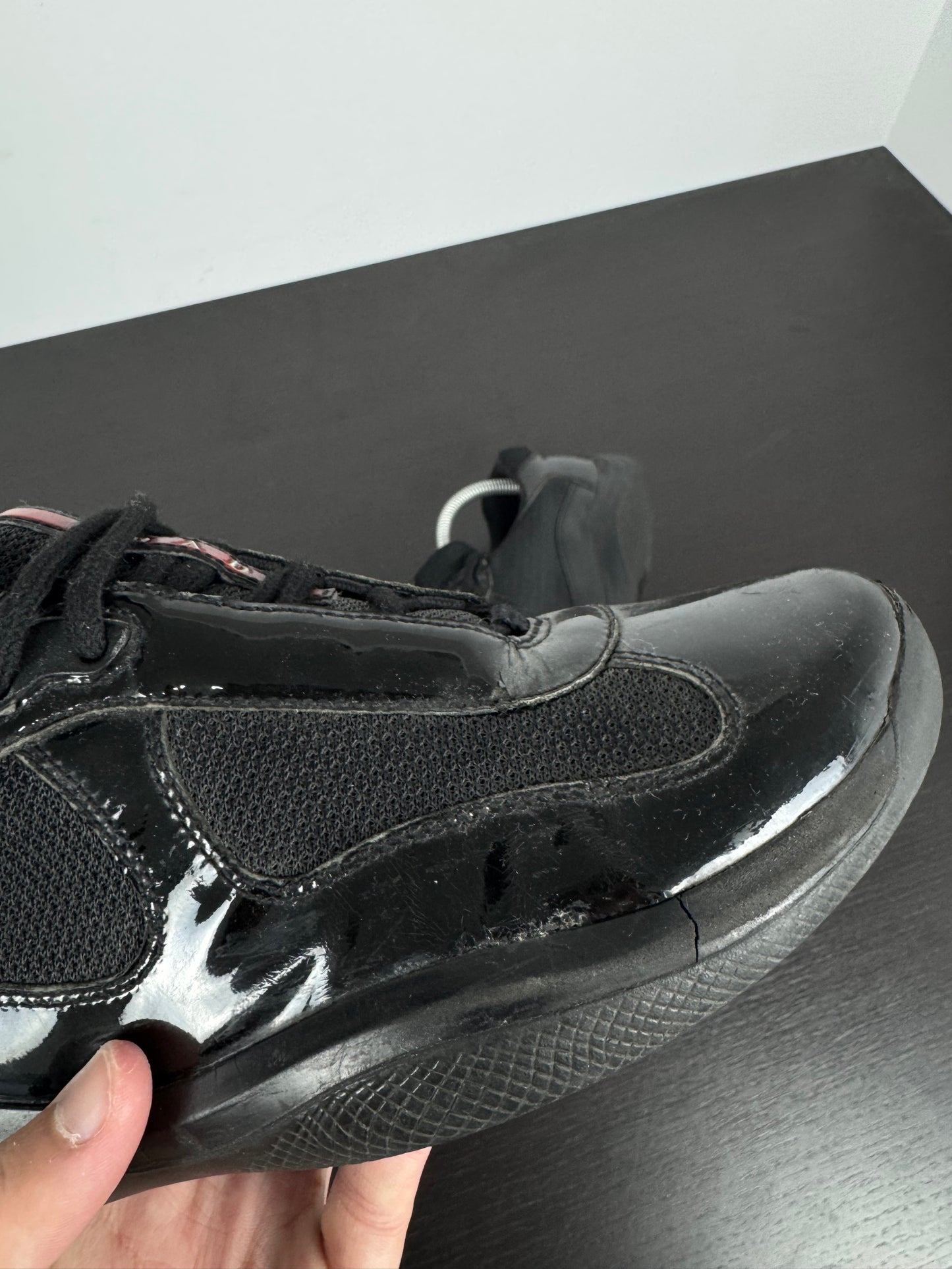 Prada American Cup Black Shiny (42,5)